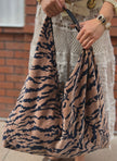 Tiger Velvet Slouchy Oversized Tote Boho Bag