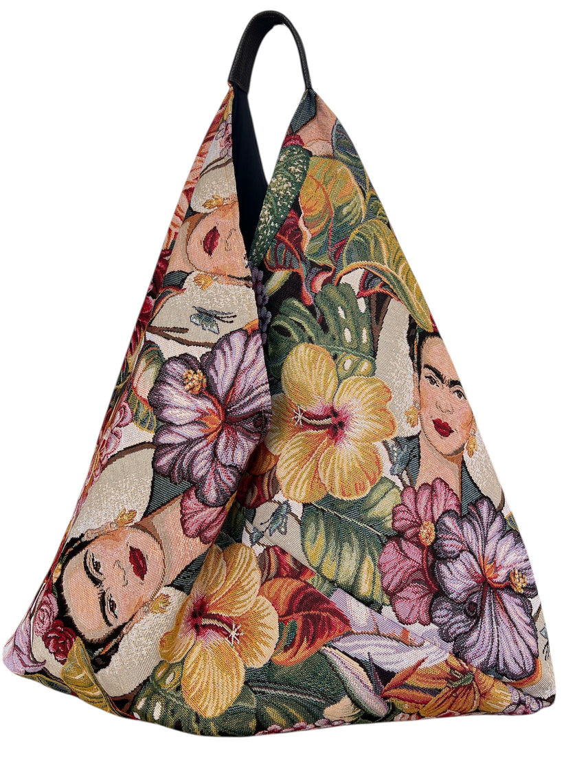 Floral Frida Slouchy Oversized Tote Boho Bag