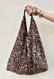 Leopard Velvet Slouchy Oversized Tote Boho Bag