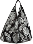 Midnight & Ice Slouchy Oversized Chenille Tote Boho Bag