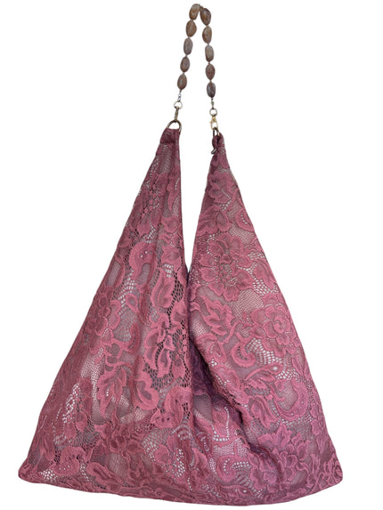 Blush Lace Slouchy Oversized Tote Boho Bag: COMING SOON!