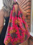 Pink Leopard Slouchy Oversized Tote Boho Bag