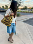 Chocolate & Orche Slouchy Oversized Chenille Tote Boho Bag