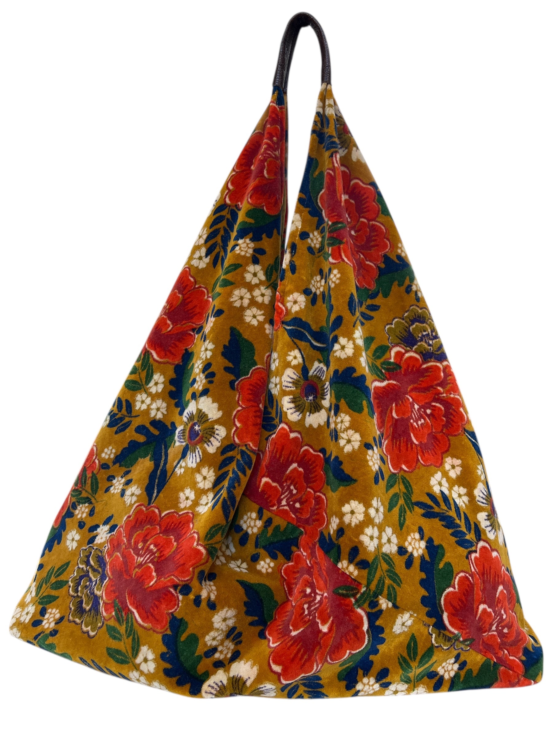 Saffron Floral Slouchy Oversized Tote Boho Bag