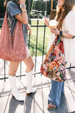 Floral Frida Slouchy Oversized Tote Boho Bag