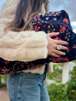 Black Citrus Slouchy Oversized Tote Boho Bag