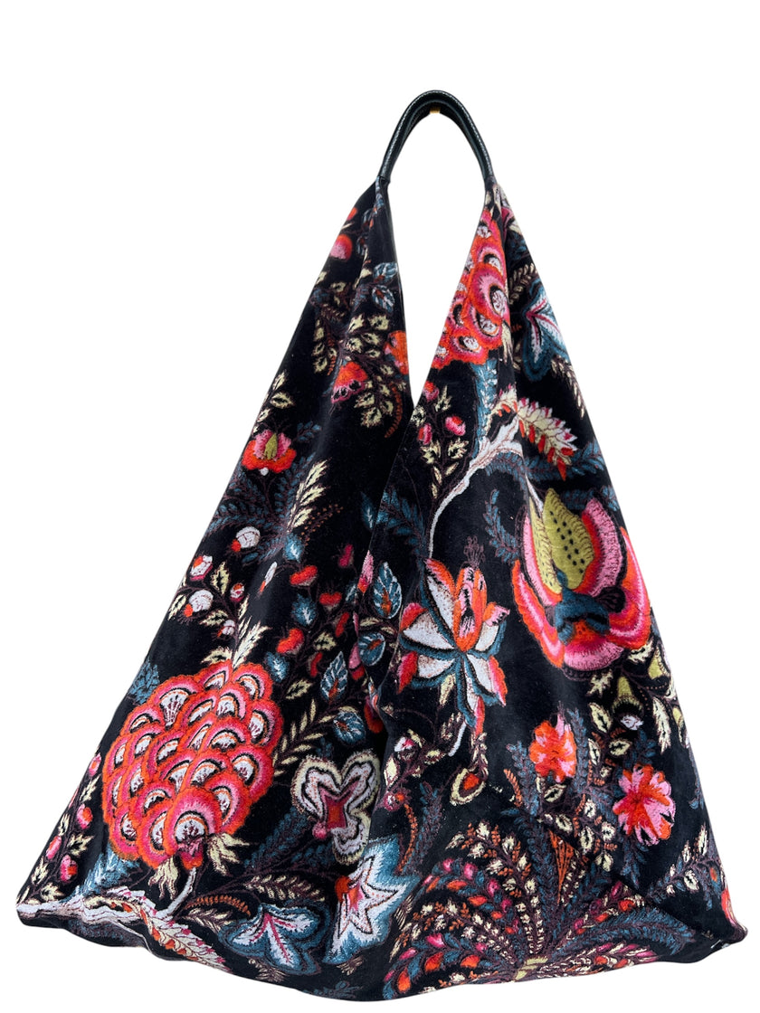 Black Citrus Slouchy Oversized Tote Boho Bag