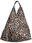 Leopard Velvet Slouchy Oversized Tote Boho Bag