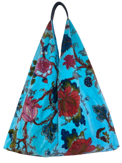 Turquoise Slouchy Oversized Tote Boho Bag