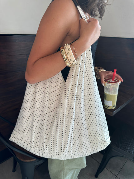 Polka Dot Oversized Slouchy Boho Bag