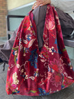 Cranberry Slouchy Oversized Velvet Tote Boho Bag
