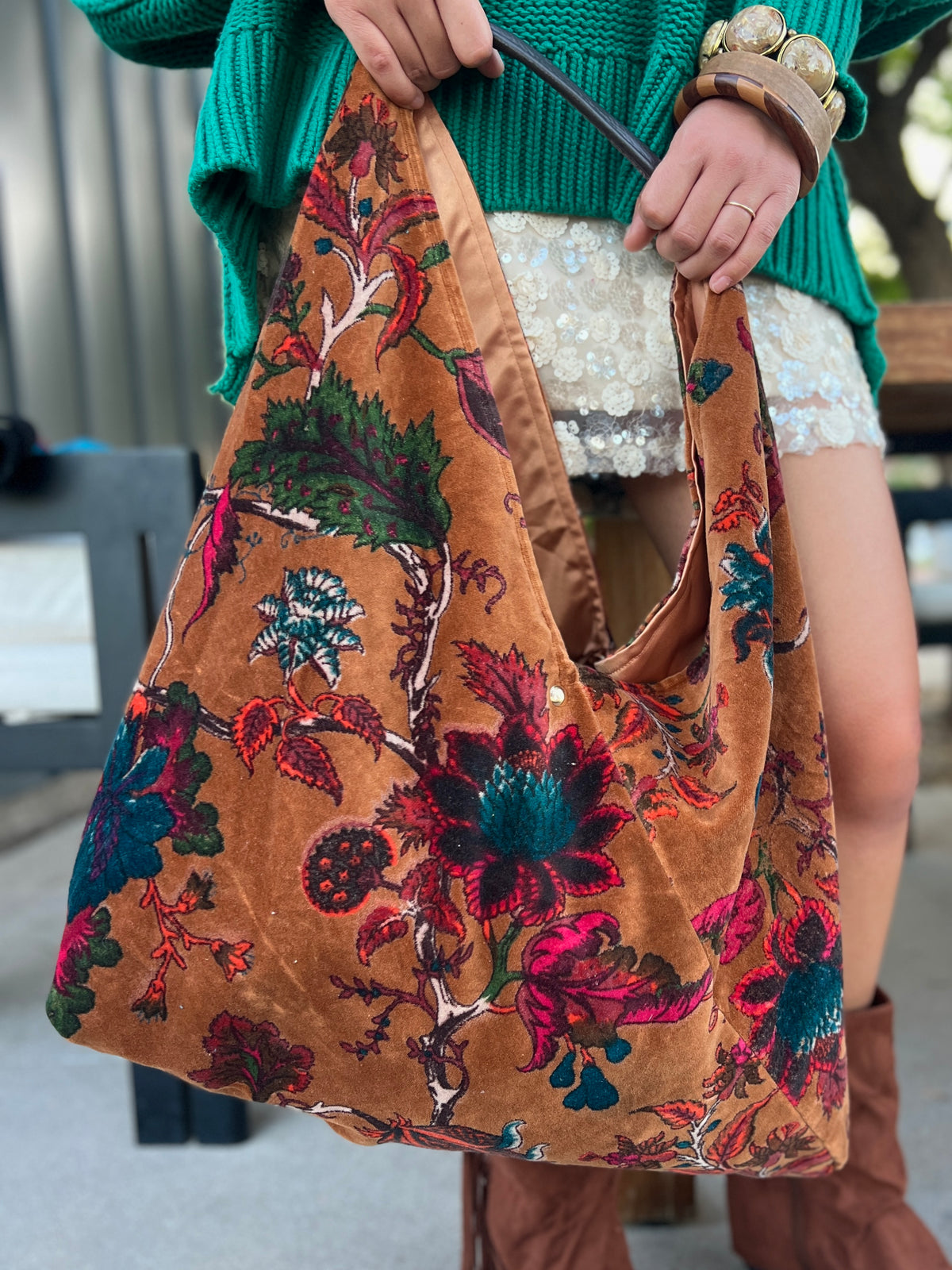 Copper Slouchy Oversized Tote Boho Bag