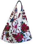 Blush Pearl Slouchy Oversized Velvet Tote Boho Bag