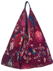 Cranberry Slouchy Oversized Velvet Tote Boho Bag