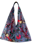 NEW: Smoky Plum Floral Bird Slouchy Oversized Tote Boho Bag