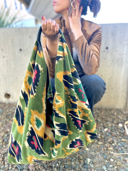 Aztec Velvet Boho Bag