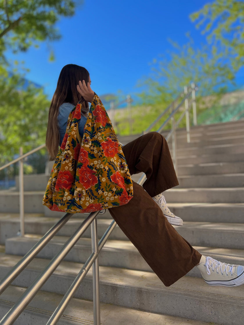 Saffron Floral Boho Bag