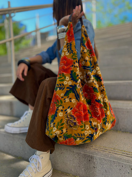 Saffron Floral Boho Bag
