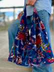 Navy Floral Boho Bag