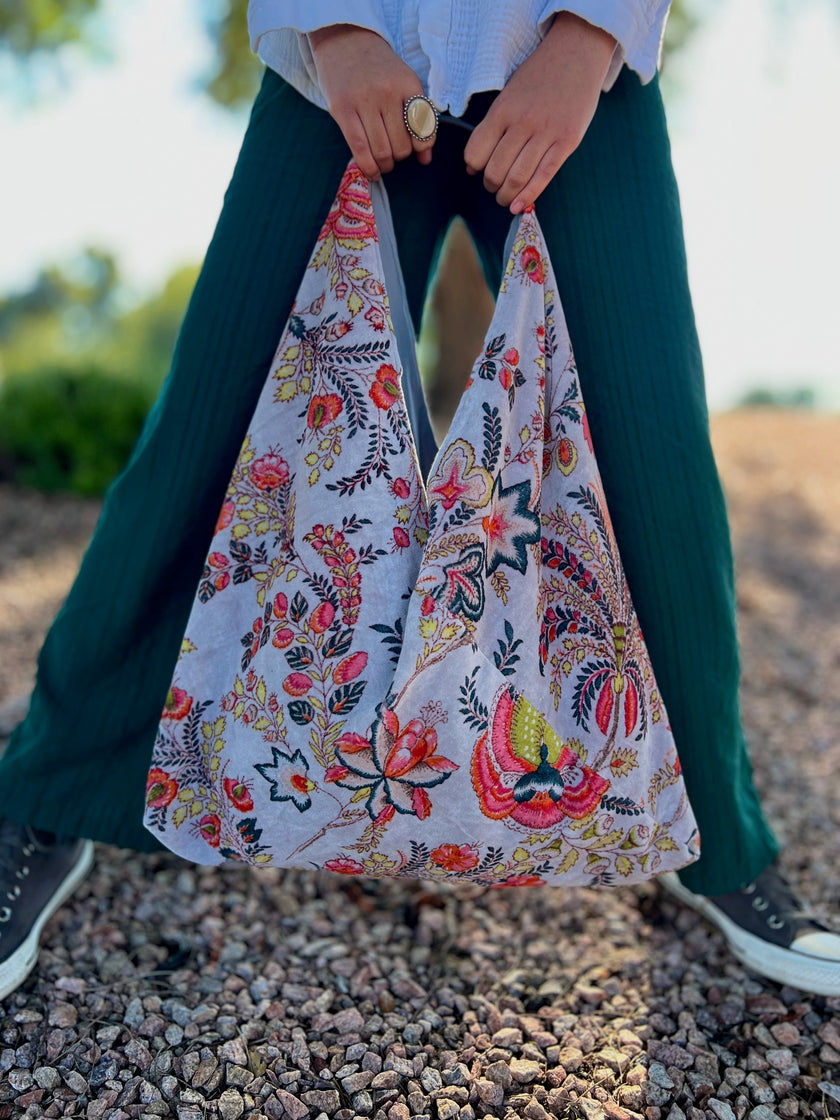 Nickel Floral Boho Bag
