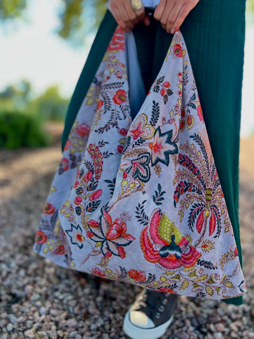 Nickel Floral Boho Bag