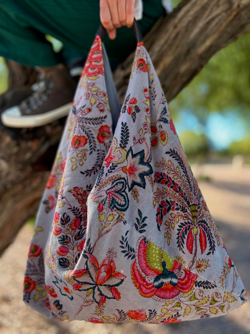 Nickel Floral Boho Bag