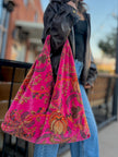Pink Floral Boho Bag