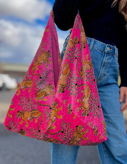 Pink Leopard Boho Bag
