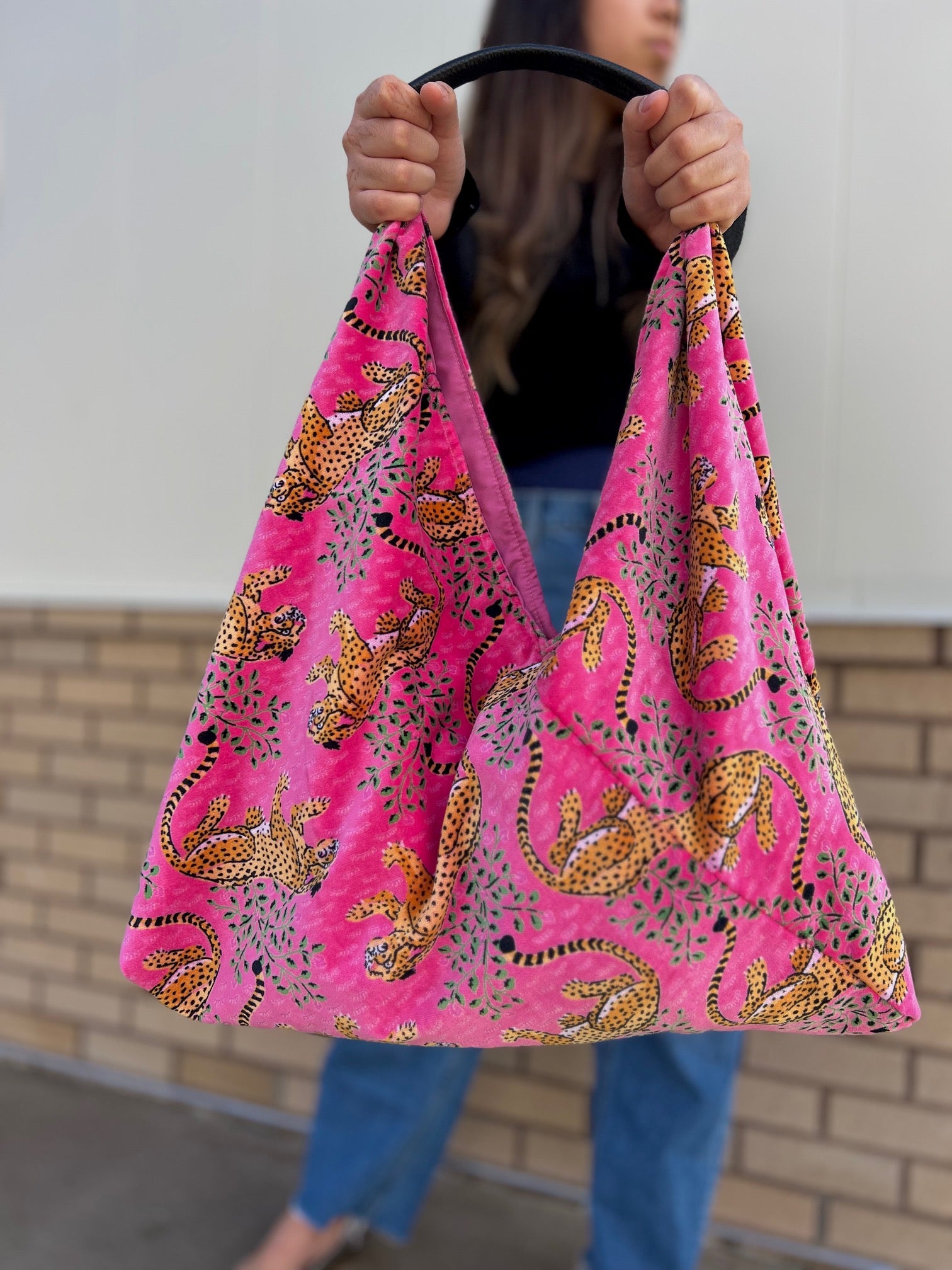 Pink Leopard Boho Bag