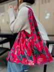 Red & Turquoise Floral Boho Bag