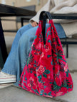 Red & Turquoise Floral Boho Bag