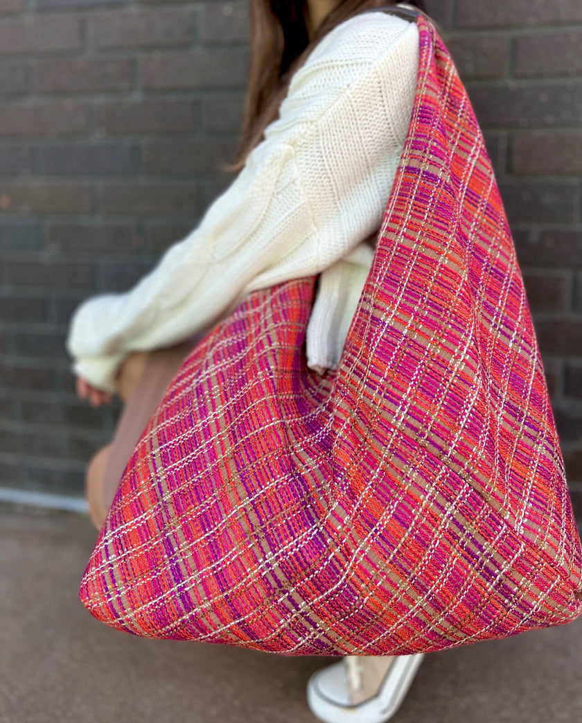 Y2K Tweed Boho Bag